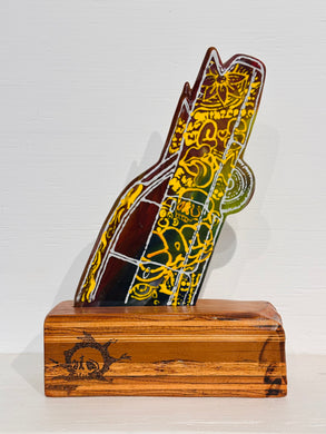 Cadillac Ranch Fused Sculpture