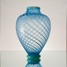Load image into Gallery viewer, ThrÍga-Aquamarine Cane-Handblown Glass